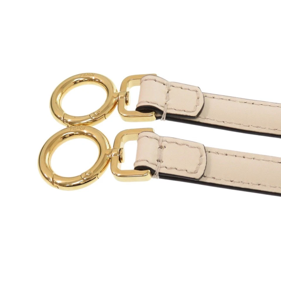 FENDI Peekaboo Correa de Hombro Cuero Marfil 1665 FENDI Foto 3 de 4