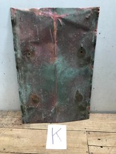 Sheet Copper 18" x 11 3/4" Natural Patina Colors Verdigris gauge 24 K 