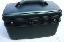 Vintage Samsonite Green Silhouette 5 custodia rigida treno trucco cosmetico no ky