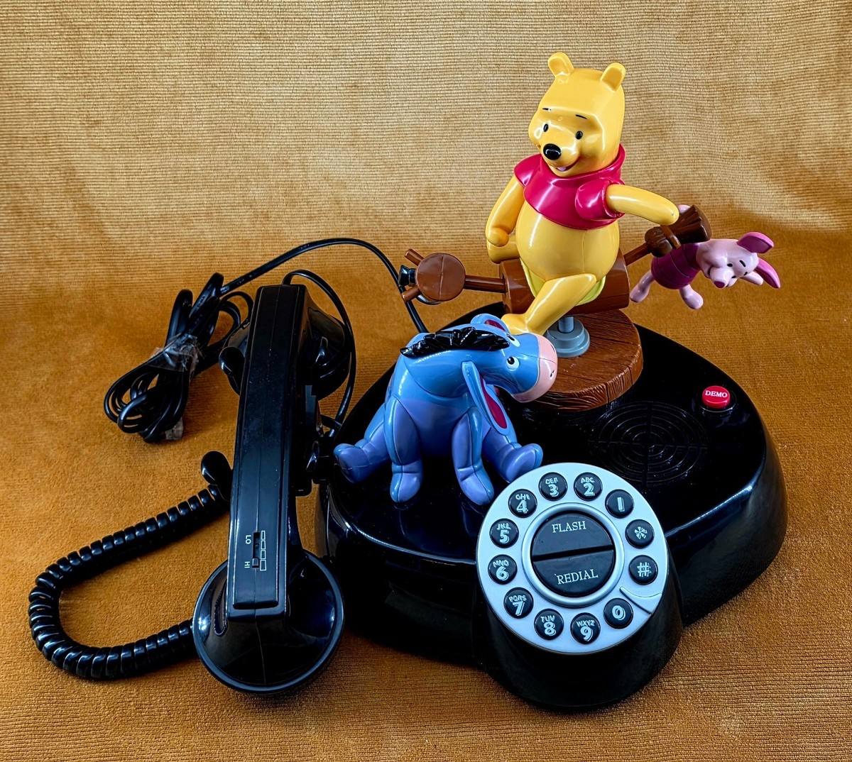 ぬいぐるみ WINNIE POOH ANIMATED TALKING TELEPHONE Vintage Disney Winnie Pooh Animated Talking Telephone Eeyore