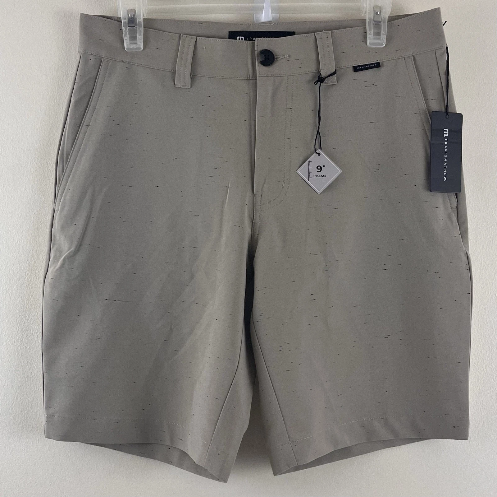 Travis Mathew Private Pier Performance Golf Shorts Mens 30 Beige $90 1MAB084