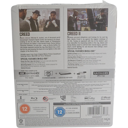 Creed / Creed II SteelBook 2 Films 4K Ultra HD + Blu-ray Limited Edition Zone B - Picture 11 of 12