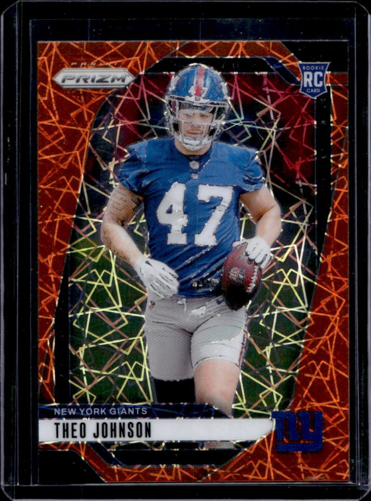2024 Prizm Theo Johnson RC Lazer Rookie #390 Giants