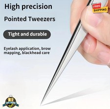 1 pc Stainless Steel Precision Tweezers Eyebrow Hair Removal Blackhead Tool
