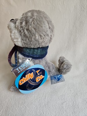 Vintage Tesco Chilly Co SEAL with Scarf Soft Toy Plush Beanie
