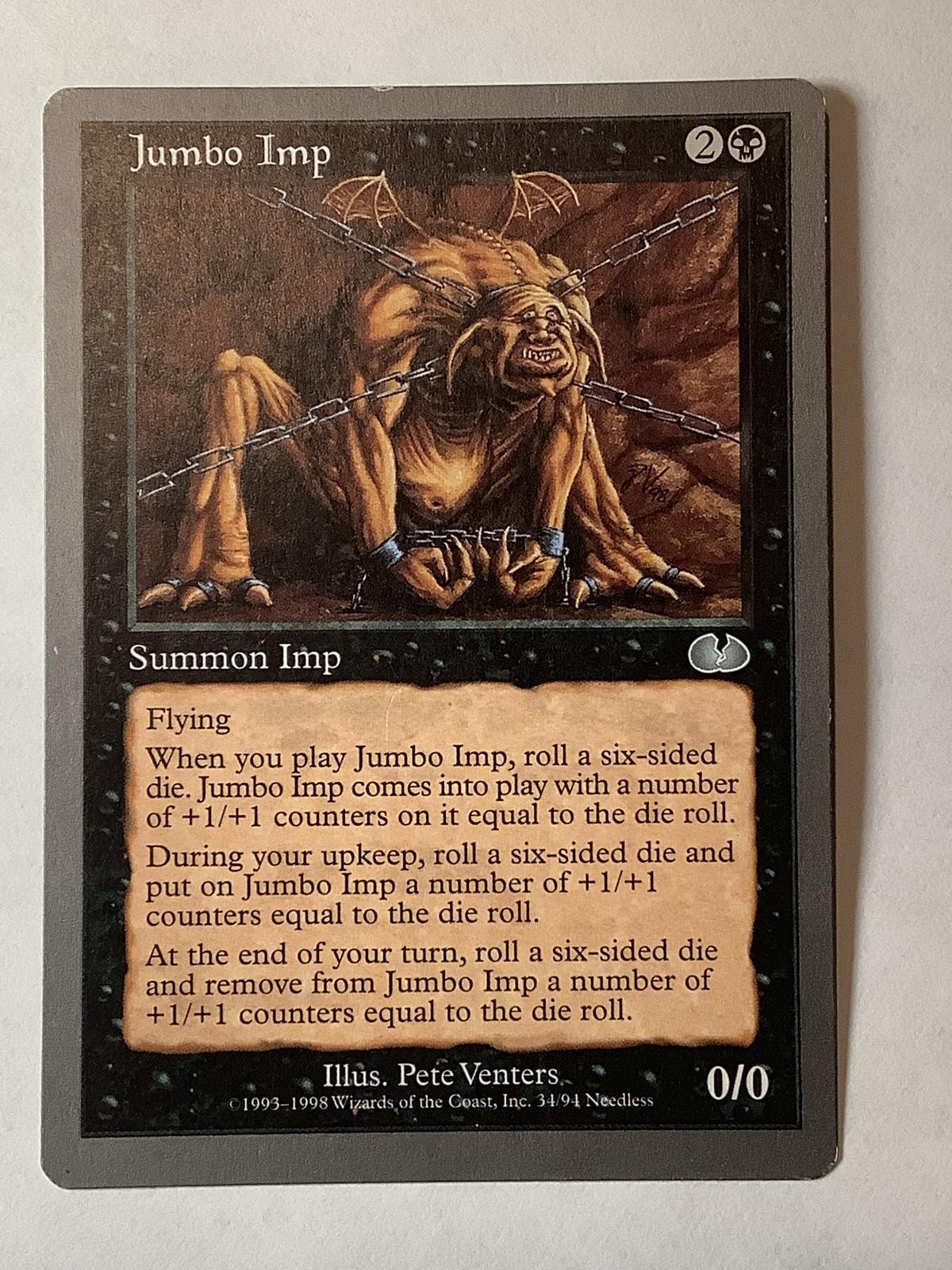 Jumbo Imp 34 Uncommon Unglued Magic: The Gathering Near Mint