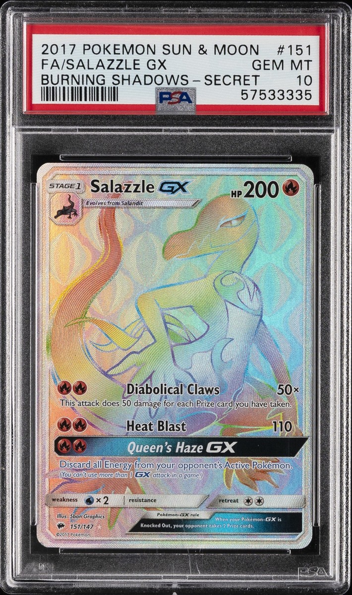 2017 POKEMON SUN & MOON BURNING SHADOWS SECRET #151 FULL ART