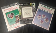 Vintage Bucilla and Dimensions Cross Stitch Kits NOS Lot of Three