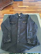 Carhartt Heavyweight Solid Flannel Work Button Up Jacket Men s XL