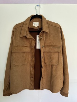 Vigoss women's brown suede-look jacket. New with Tags  SIZE：L