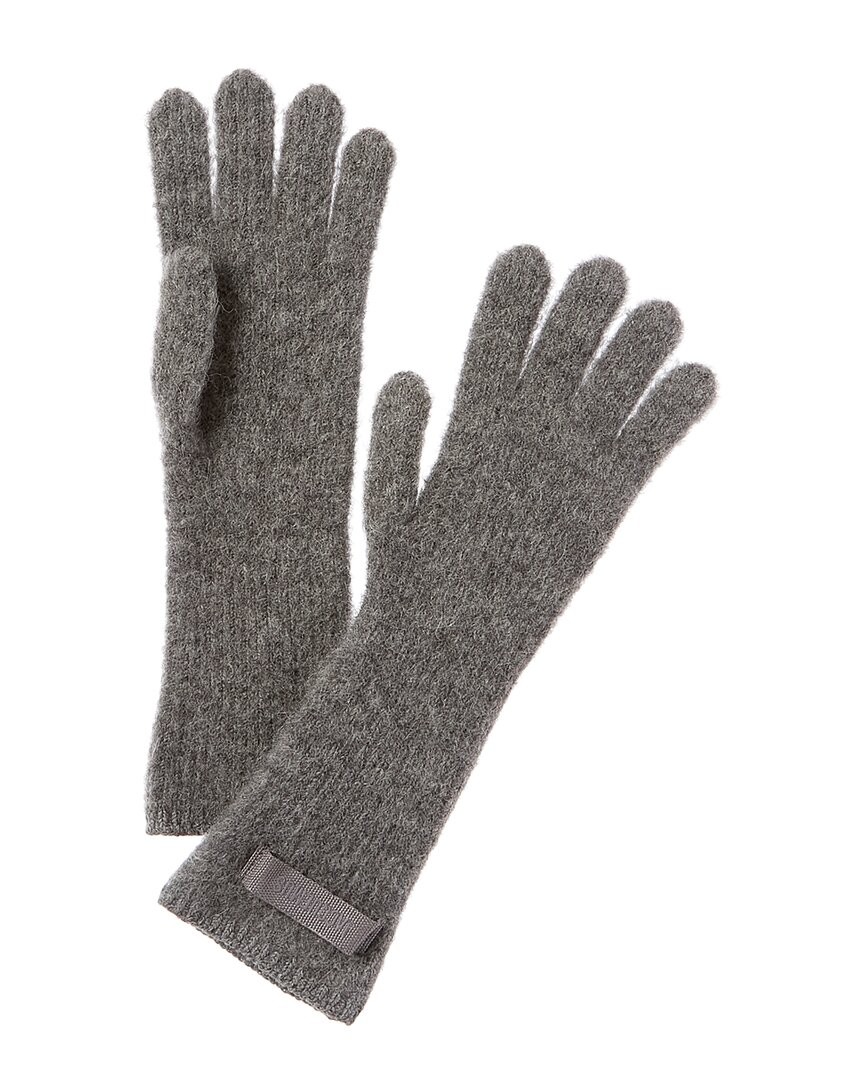 Женские перчатки из смеси альпаки и шерсти Jacquemus Les Gants Gros серого цвета 22490₽