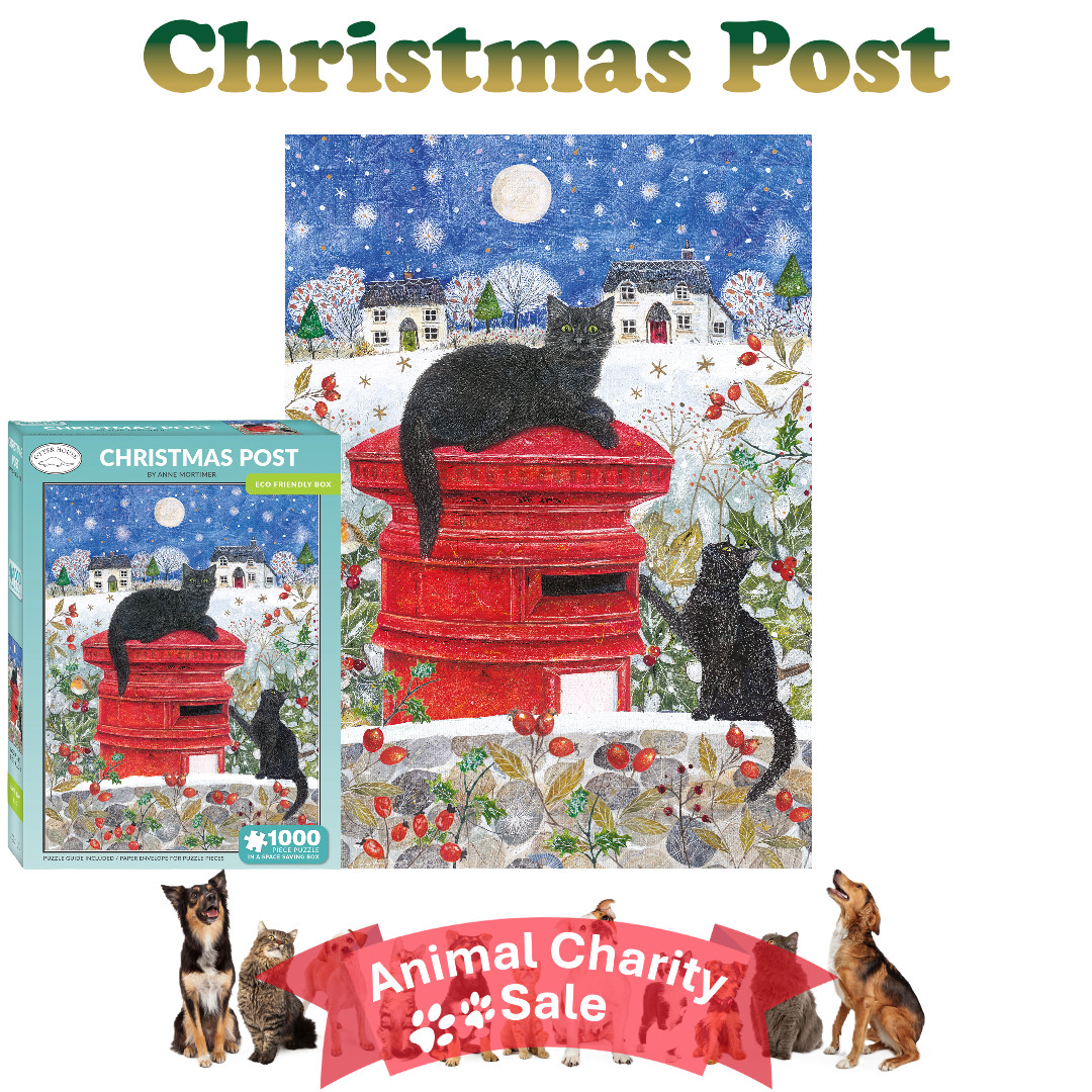 1000 Piece Jigsaw Puzzle - Christmas Post- Sale For Our Animal Charity - Cat