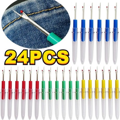24-4PCS Small Sewing Seam Ripper Kit Colorful Sewing Stitch Thread Unpicker Seam
