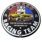 Vintage Chevrolet Sign - Camaro Automobile Racing Team Motors Porcelain Sign