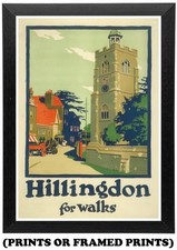 Hillingdon For Walks London Vintage Picture A5 A4 A3 Print / Framed Poster #456