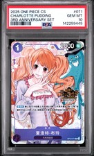 2025 ONE PIECE SIMPLIFIED CHINESE 3RD ANNIVERSARY SET CHARLOTTE PUDDING PSA 10