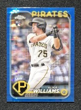 Alika Williams /125 Rookie Blue Sonar Refractor. 2024 Topps Chrome Pirates RC