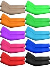 Geyoga 10 Pairs Arm Sleeves for Kids Baseball Soccer ４-8 Years, Cute Colors