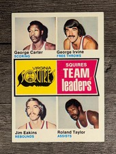 1974-75 Topps #230 George Carter/George Irvine/Eakins/Roland Taylor TL MID GRADE