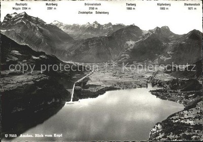 Amden Walensee SG view from the Cape with Alpine panorama