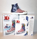 RAVENSBURGER 108 pcs 3D PUZZLE American Flag SNEAKER Storage Case 8x4" BX/MANUAL — photo 2