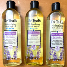 Dr Teal's Soothe  Sleep Lavender Essential Body  Bath Oil, 8.8/oz  LOT OF 3 