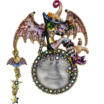 Kirks Folly ''One Of A Kind'' Endora Goddess Seaview Moon Witch Pin Goldtone #33