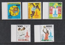 Senegal 1980 Mint MNH Modern Olympic Games Moscow Sport Sprint Judo Basketball
