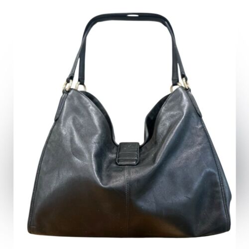 Coach Madison Carlyle Leather Satchel Shoulder Bag Black - Picture 2 of 6