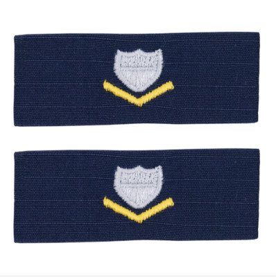 GENUINE U.S. COAST GUARD EMBROIDERED COLLAR DEVICE: E4 PETTY OFFICER - RIPSTOP F