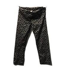 Wet Seal Gray Silver Black Leopard Tight Leggings Size S