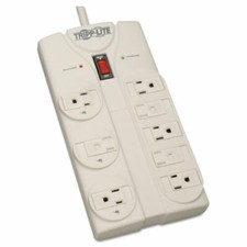 Tripp Lite TLP808 Surge Suppressor 8 Outlets 8 ft Cord 1440 Joules Light Gray