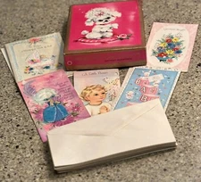 Vintage Lot Of Greeting Cards Unused Miscellaneous Extra Envelopes Random Box