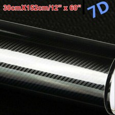 High Gloss Epoxy Black Carbon Fiber Vinyl Detailing Film Diy Roll 12x60