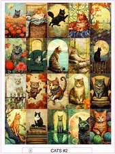 CATS 2 - COMPLETE SHEET OF 20 STICKERS
