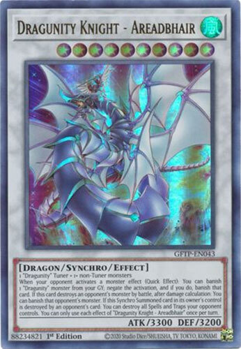 Tarjeta Yu-Gi-Oh - GFTP-EN043 - DRAGUNITY KNIGHT - AREADBHAIR (ultra rara) casi nueva/como nueva - Imagen 1 de 1