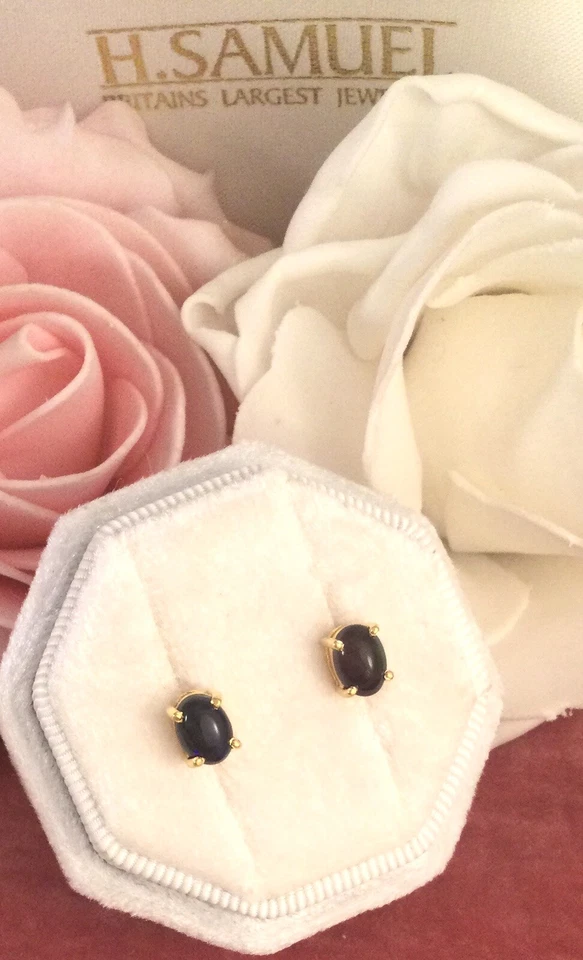 Pendientes de ópalo dorado joyería vintage ópalos negros joyería decorativa antigua Foto 3 de 4