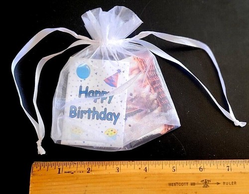 Juego/2 imanes de refrigerador de celebración; cumpleaños y gatos; en bolsa de regalo con cinta y corbata - Imagen 7 de 12