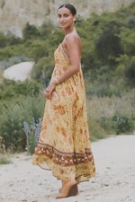Spell and the Gypsy Collective Yellow Floral Mystic Sundress, M