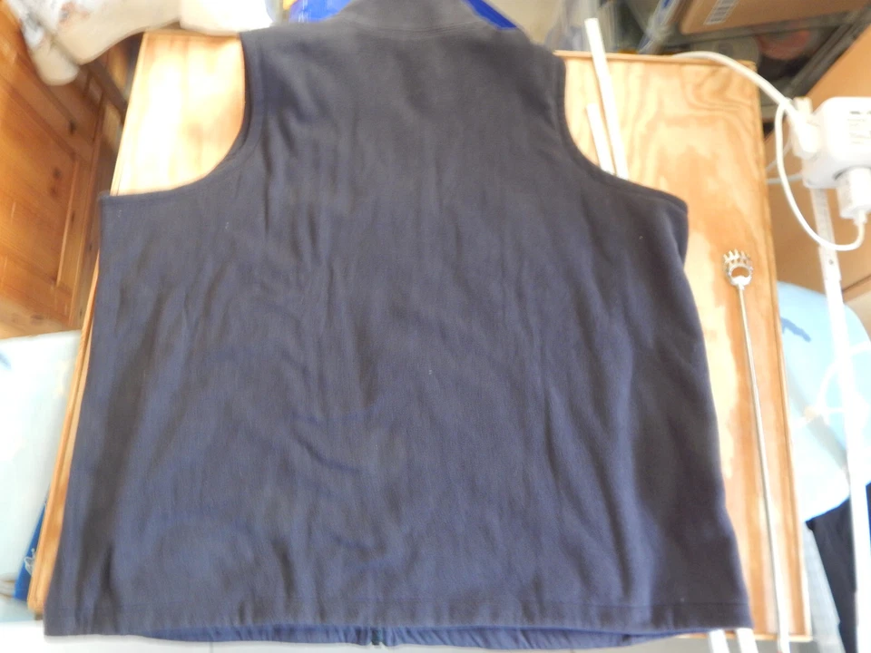 Lands End Damen Weste Fleeceweste Gr. 56/58 24W-26W 3XL Dunkelblau 2 Taschen NEU - Bild 3 von 4