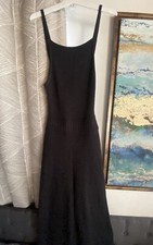 Lovers + Friends Jumpsuit Womens Black Knit Straight Back Neckline Sz Small