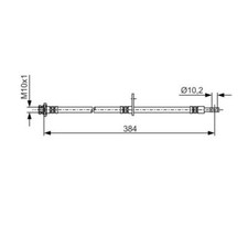 Bosch 1 987 481 A54 Bremsschlauch Vorne für Suzuki Swift IV FZ NZ