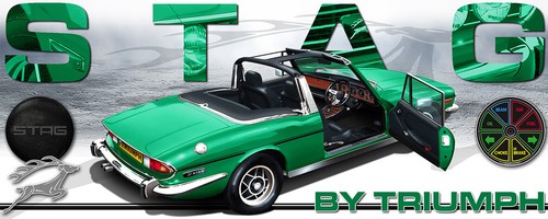Triumph Stag airbrush art mug showing interior. 12 colours! - 第 7/24 張圖片