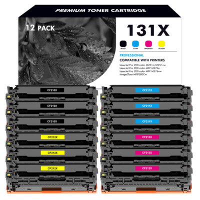 12x CF210A Toner Compatible With HP 131A LaserJet Pro 200 M276nw M251nw MFP M276