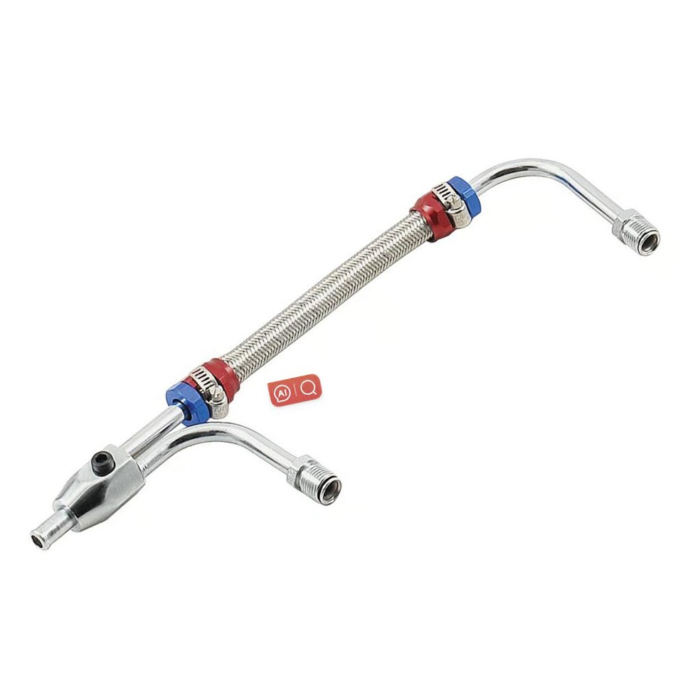 Holley Carburetor Fuel Line With Gauge 4150 4160 Dual Feed Braided