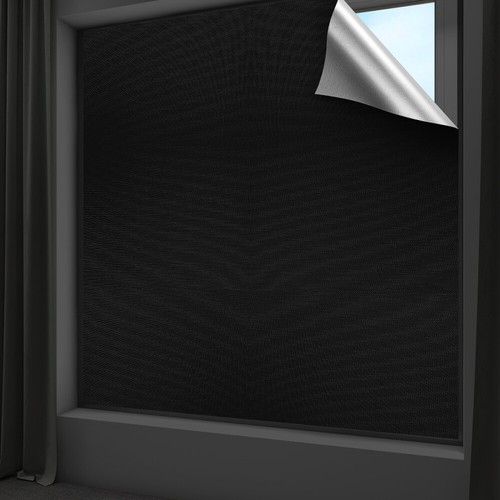 Travel Blackout Curtain Blackout Window Cover Adjustable Temporary Blackout - Picture 5 of 11
