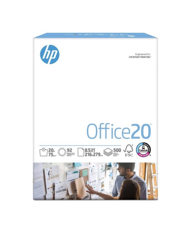 HP Office20 8.5x11 Multipurpose Paper 20lb Bright White 500 Sheets