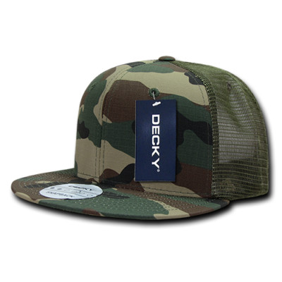 Decky Unisex 6 Panel High Profile Structured Ripstop Trucker Cap - 241
