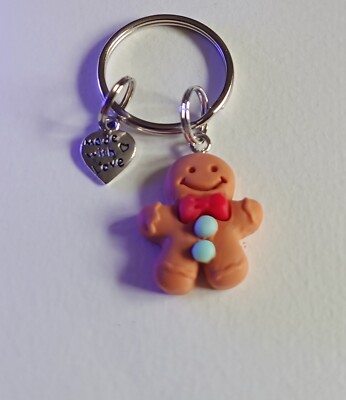 Entzückender süßer Lebkuchenmann, Schlüsselanhänger Bagcharm nützlich süßes kleines Geschenk  