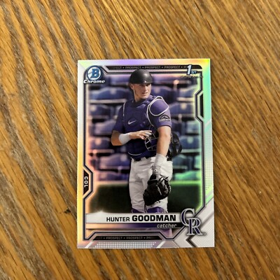 2021 Bowman Draft Baseball Hunter Goodman Refractor 1st + 5 Paper 
